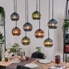 Koyoto Hanglamp, Kogellampje, Hanglamp Natuurlijke kleuren, Zwart, 8-lichts