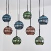 Koyoto Hanglamp, Kogellampje, Hanglamp Natuurlijke kleuren, Zwart, 8-lichts