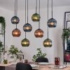 Koyoto Hanglamp, Kogellampje, Hanglamp Natuurlijke kleuren, Zwart, 8-lichts