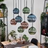 Koyoto Hanglamp, Kogellampje, Hanglamp Natuurlijke kleuren, Zwart, 8-lichts