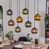 Koyoto Hanglamp, Kogellampje, Hanglamp Natuurlijke kleuren, Zwart, 8-lichts