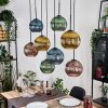 Koyoto Hanglamp, Kogellampje, Hanglamp Natuurlijke kleuren, Zwart, 8-lichts