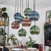 Koyoto Hanglamp, Kogellampje, Hanglamp Natuurlijke kleuren, Zwart, 8-lichts