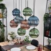 Koyoto Hanglamp, Kogellampje, Hanglamp Natuurlijke kleuren, Zwart, 8-lichts
