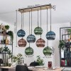 Koyoto Hanglamp, Kogellampje, Hanglamp Natuurlijke kleuren, Zwart, 8-lichts