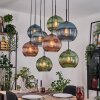 Koyoto Hanglamp, Kogellampje, Hanglamp Natuurlijke kleuren, Zwart, 8-lichts