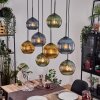 Koyoto Hanglamp, Kogellampje, Hanglamp Natuurlijke kleuren, Zwart, 8-lichts
