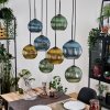 Koyoto Hanglamp, Kogellampje, Hanglamp Natuurlijke kleuren, Zwart, 8-lichts