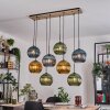 Koyoto Hanglamp, Kogellampje, Hanglamp Natuurlijke kleuren, Zwart, 8-lichts