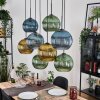 Koyoto Hanglamp, Kogellampje, Hanglamp Natuurlijke kleuren, Zwart, 8-lichts