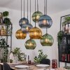 Koyoto Hanglamp, Kogellampje, Hanglamp Natuurlijke kleuren, Zwart, 8-lichts