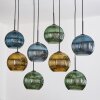 Koyoto Hanglamp, Kogellampje, Hanglamp Natuurlijke kleuren, Zwart, 8-lichts