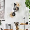 Koyoto Kogellampje, Wandlamp Amber, Duidelijk, Rookkleurig, 3-lichts