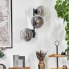 Koyoto Kogellampje, Wandlamp Duidelijk, Rookkleurig, 3-lichts