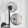 Koyoto Kogellampje, Wandlamp Duidelijk, Rookkleurig, 3-lichts