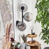 Koyoto Kogellampje, Wandlamp Duidelijk, Rookkleurig, 3-lichts