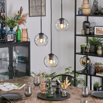 Ripoll Hanglamp, Kogellampje, Cluster hanglamp Duidelijk, 3-lichts