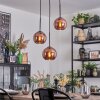 Koyoto Hanglamp, Kogellampje, Cluster hanglamp 30 cm Koperkleurig, 3-lichts