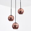 Koyoto Hanglamp, Kogellampje, Cluster hanglamp 30 cm Koperkleurig, 3-lichts