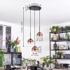 Koyoto Hanglamp, Kogellampje, Cluster hanglamp 30 cm Duidelijk, Koperkleurig, 3-lichts