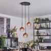 Koyoto Hanglamp, Kogellampje, Cluster hanglamp 30 cm Duidelijk, Koperkleurig, 3-lichts