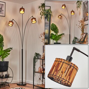 Cando Staande lamp Chroom, Zwart, 3-lichts