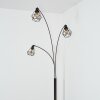 Yaak Staande lamp Chroom, Zwart, Wit, 3-lichts