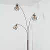 Yaak Staande lamp Nikkel mat, Zwart, Wit, 3-lichts