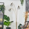 Yaak Staande lamp Messing, Zwart, 3-lichts