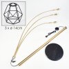 Yaak Staande lamp Messing, Zwart, 3-lichts