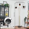 Alsen Staande lamp Messing, Zwart, 3-lichts