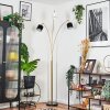 Bassagoda Staande lamp Messing, Zwart, 3-lichts