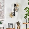 Ripoll Kogellampje, Wandlamp Amber, Duidelijk, Rookkleurig, 3-lichts