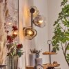 Ripoll Kogellampje, Wandlamp Amber, Duidelijk, Rookkleurig, 3-lichts