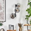 Ripoll Kogellampje, Wandlamp Duidelijk, Rookkleurig, 3-lichts