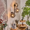 Ripoll Kogellampje, Wandlamp Duidelijk, Rookkleurig, 3-lichts