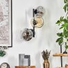 Ripoll Kogellampje, Wandlamp Amber, Duidelijk, Rookkleurig, 3-lichts