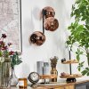 Ripoll Kogellampje, Wandlamp Koperkleurig, 3-lichts