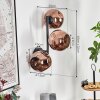 Ripoll Kogellampje, Wandlamp Koperkleurig, 3-lichts