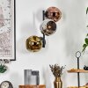 Ripoll Kogellampje, Wandlamp Chroom, Goud, Koperkleurig, Rookkleurig, 3-lichts