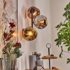 Ripoll Kogellampje, Wandlamp Chroom, Goud, Koperkleurig, Rookkleurig, 3-lichts