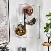 Ripoll Kogellampje, Wandlamp Chroom, Goud, Koperkleurig, Rookkleurig, 3-lichts