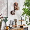Ripoll Kogellampje, Wandlamp Duidelijk, Koperkleurig, 3-lichts
