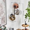 Ripoll Kogellampje, Wandlamp Chroom, Goud, Duidelijk, Koperkleurig, Rookkleurig, 3-lichts