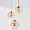 Koyoto Hanglamp, Kogellampje, Cluster hanglamp Amber, Duidelijk, 3-lichts