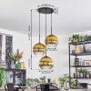Koyoto Hanglamp, Kogellampje, Cluster hanglamp Goud, Duidelijk, 3-lichts