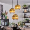 Koyoto Hanglamp, Kogellampje, Cluster hanglamp Goud, Duidelijk, 3-lichts