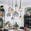 Ripoll Hanglamp, Kogellampje, Hanglamp Natuurlijke kleuren, Zwart, 8-lichts