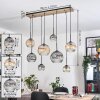Ripoll Hanglamp, Kogellampje, Hanglamp Natuurlijke kleuren, Zwart, 8-lichts