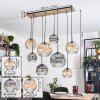 Ripoll Hanglamp, Kogellampje, Hanglamp Natuurlijke kleuren, Zwart, 8-lichts
